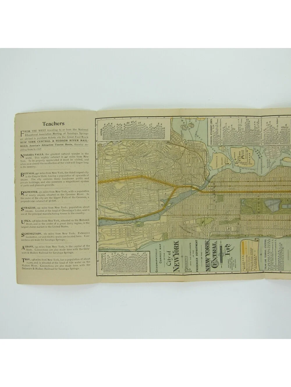 1892 Young People's Society Christian Endeavor Meeting New York Brochure & Map